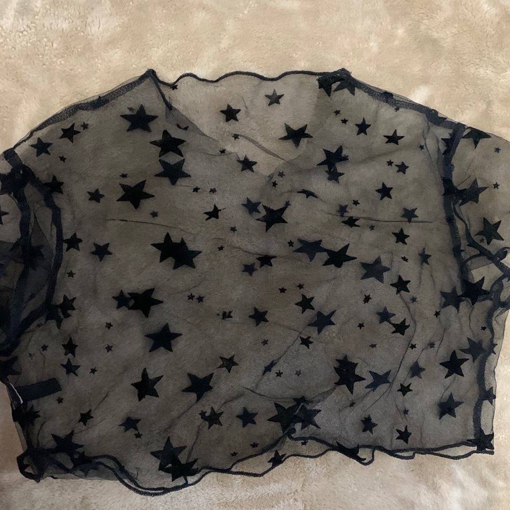 SEETHRU STAR CROP TOP